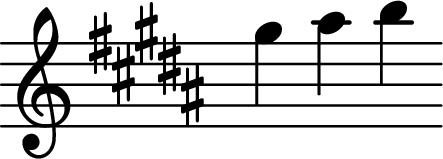 <<

\transpose c b {  \relative c' { \key c \major \time 4/4 \omit Staff.TimeSignature a' b c }  }
>>