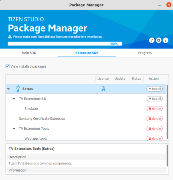 File:Tizen Studio Package Manager - extras.png